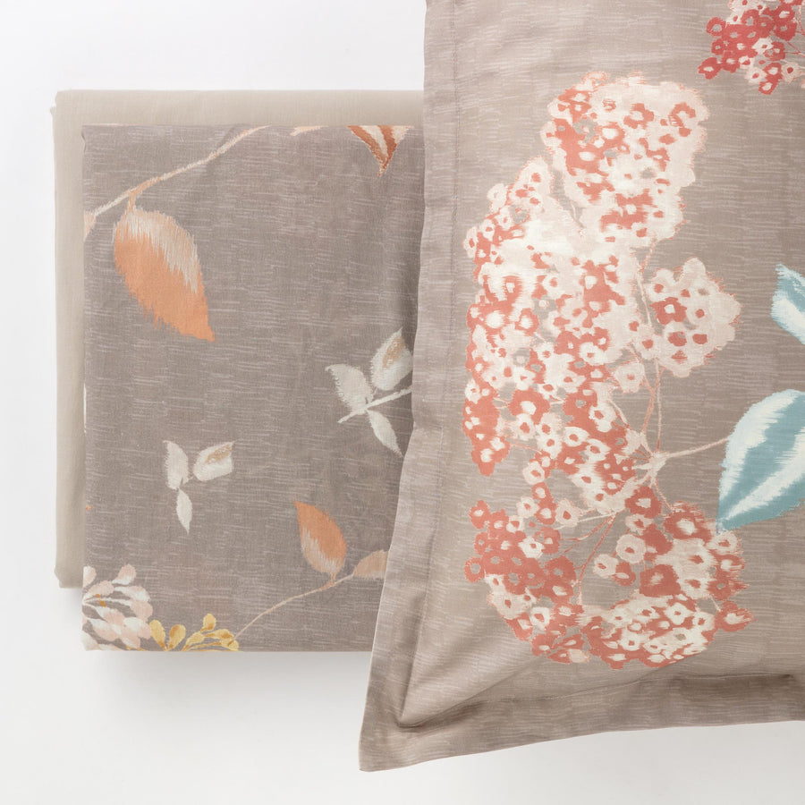 Ikebana completo letto - Completo Lenzuolo Copriletto In Percalle Ikebana