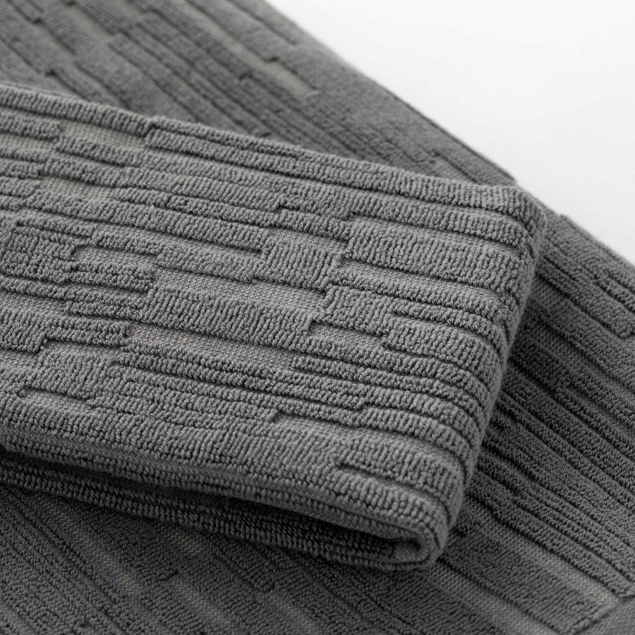 Sorku set 1+1 - Set in spugna jacquard 500gr con disegno a rilievo tinta su tinta