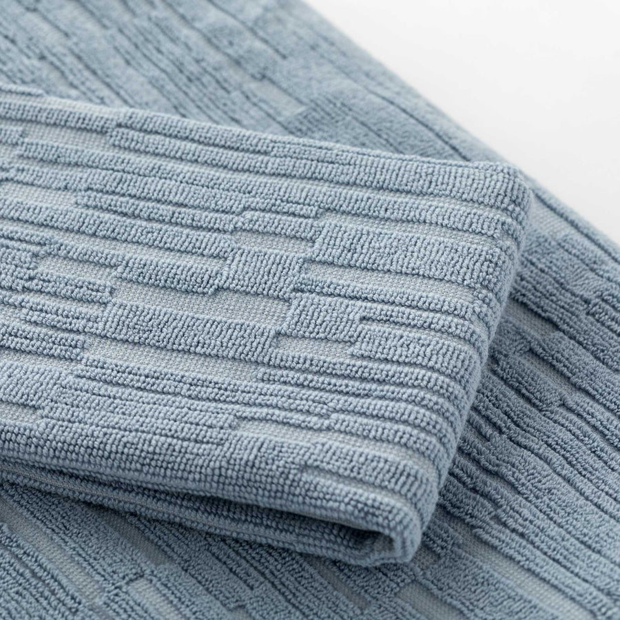 Sorku set 1+1 - Set in spugna jacquard 500gr con disegno a rilievo tinta su tinta