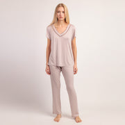 Pigiama Donna mezza manica pantalone lungo in modale - 64104-0