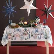 White christmas tovaglia - Tovaglia in twill antimacchina con stampa natalizia