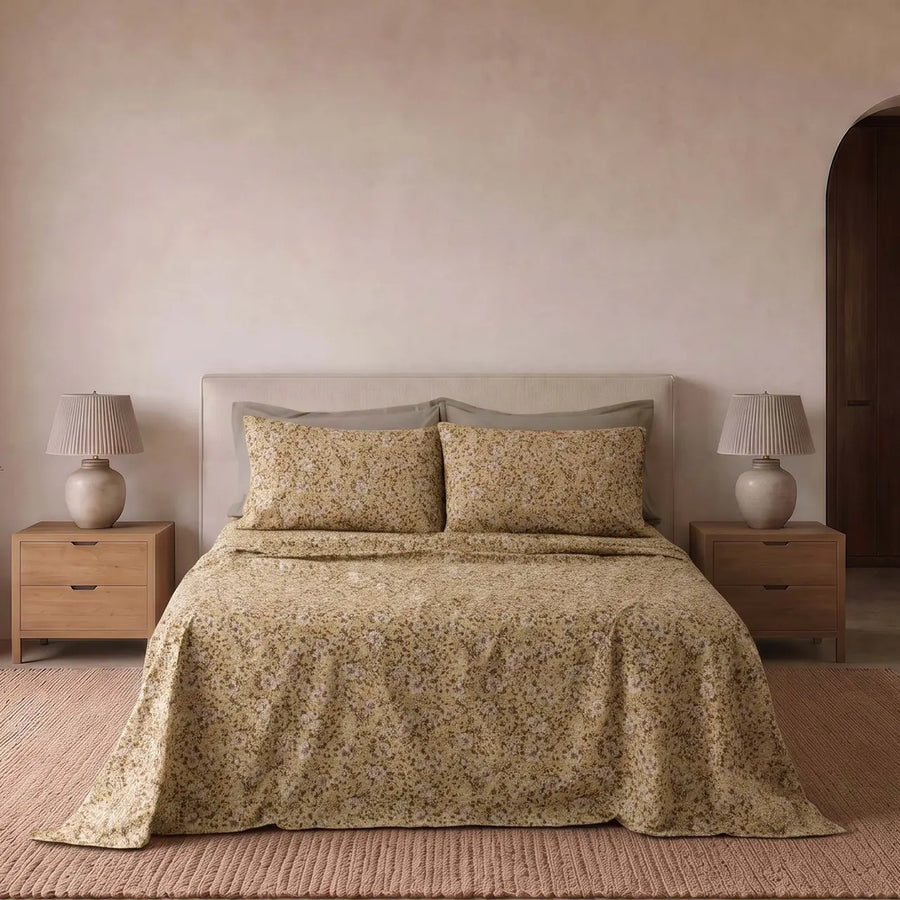 Consiglia Completo letto Matrimoniale - Completo letto in cotone con stampa floreale