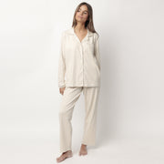 63637-0 - PPigiama aperto avanti con pois