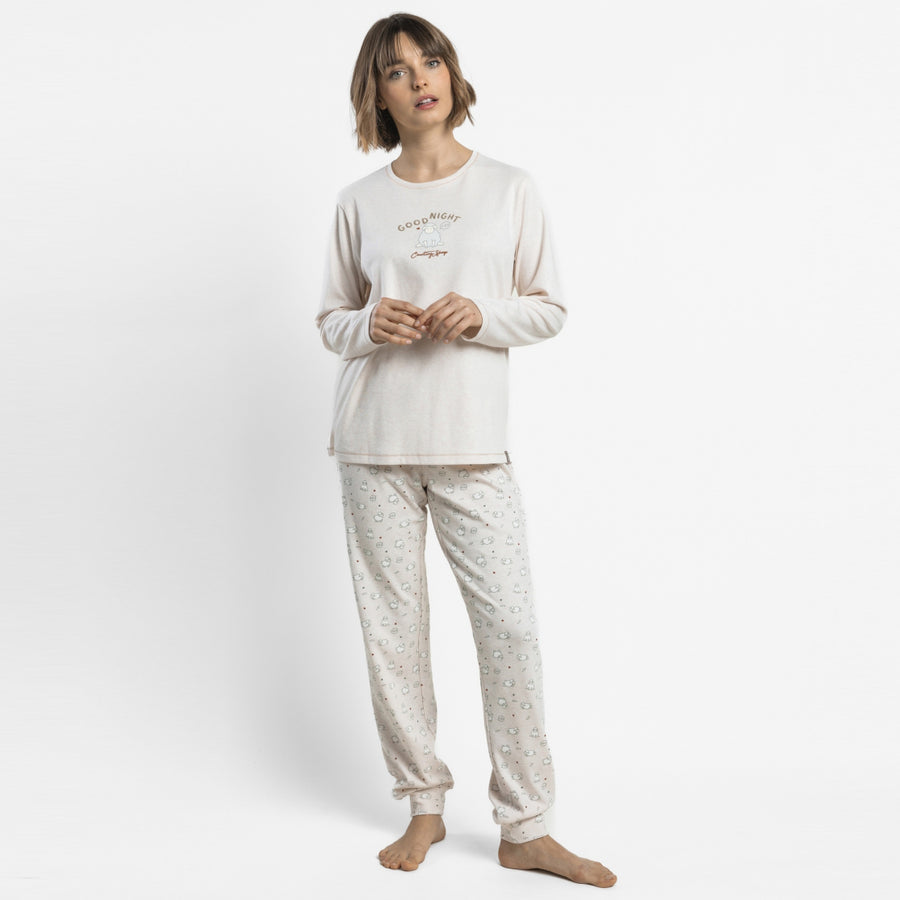 64613-0 -Pigiama a maniche lunghe da donna