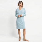 61545-0 - Camicia in maglia a coste con maniche lunghe