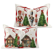 Federe Casetta - Set di 2 Federe Natalizie Digitali Casetta Maestri Cotonieri Home