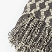 Plaid intrecciato con frangia - 69112-0