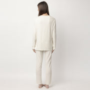 62643-0 - Pigiama in modal girocollo con rifiniture in raso