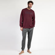 63800-0 - Pigiama uomo in caldo cotone con polsini