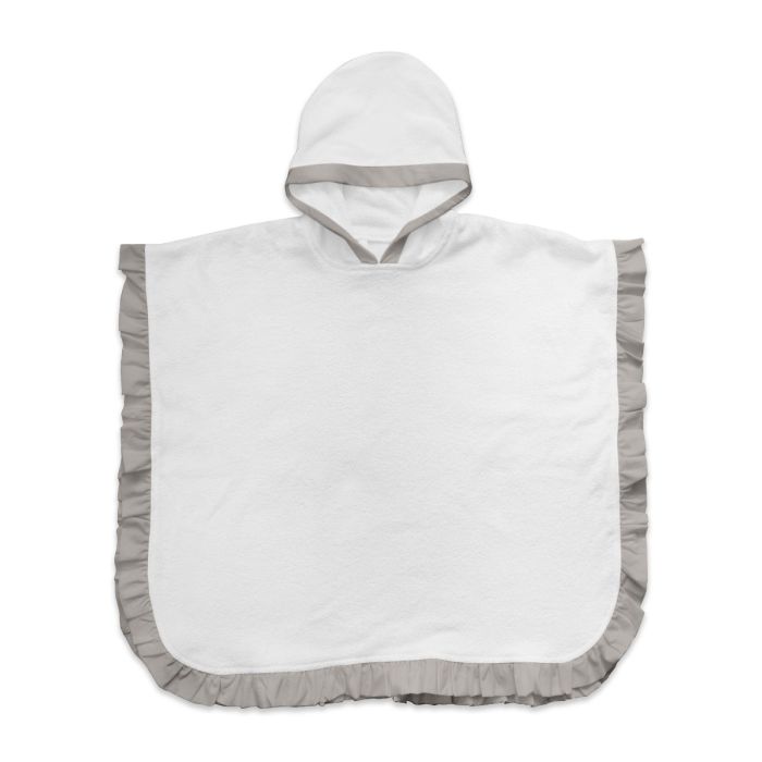 Poncho Versilia - Poncho in spugna con rouche applicata
