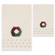 Asciugamani Ghirlanda - Asciugamano e Ospite Natalizi Ghirlanda Maestri Cotonieri