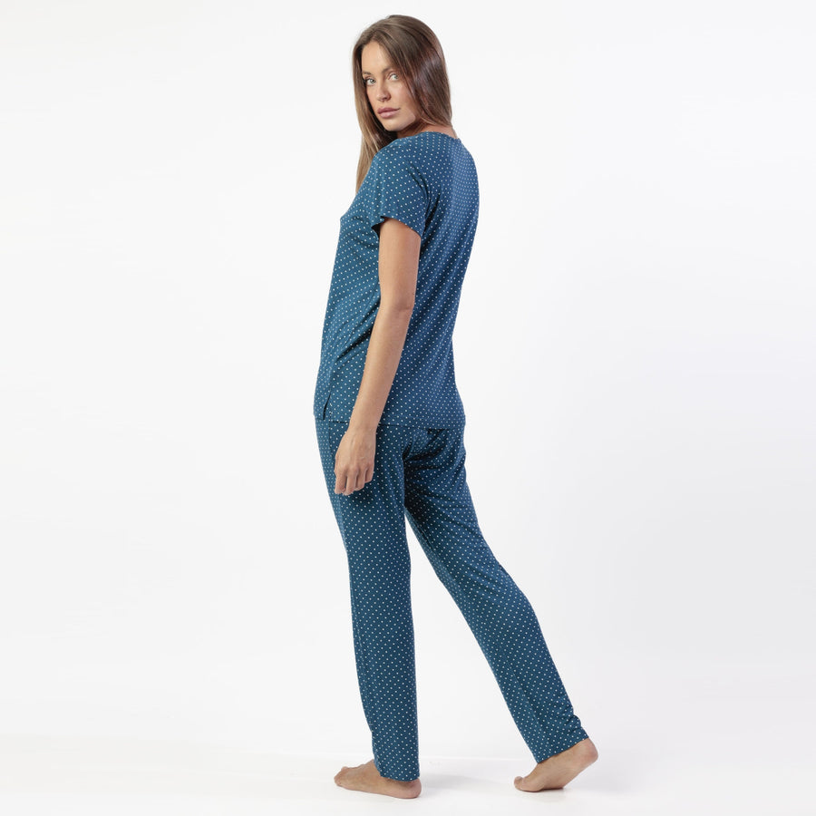 Pigiama Donna mezza manica pantalone lungo in modale - 64104-0