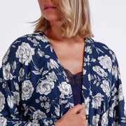 Vestaglia - Vestaglia Vestaglia a maniche lunghe da donna con fiori 67000-0