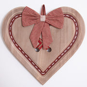 Cuore Candy Christmas - Cuore con dedica e fiocco