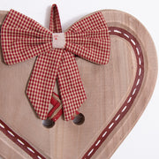 Cuore Candy Christmas - Cuore con dedica e fiocco