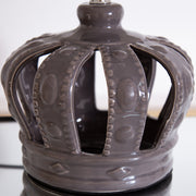 Lampada Corona - Lampada corona in ceramica e paralume