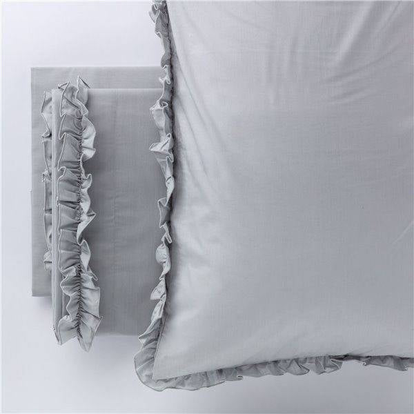 Completo letto Mademoiselle Riviera - Completo letto in 100% cotone con rouche