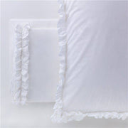 Completo letto Mademoiselle Riviera - Completo letto in 100% cotone con rouche