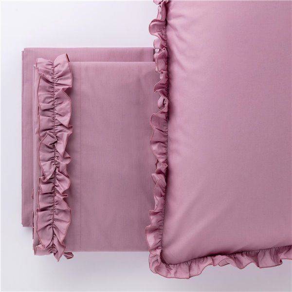 Completo letto Mademoiselle Riviera - Completo letto in 100% cotone con rouche