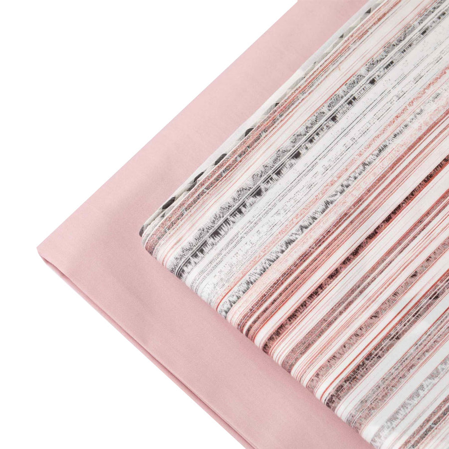 Completo letto Sophie rigato - Completo letto in 100% raso di cotone