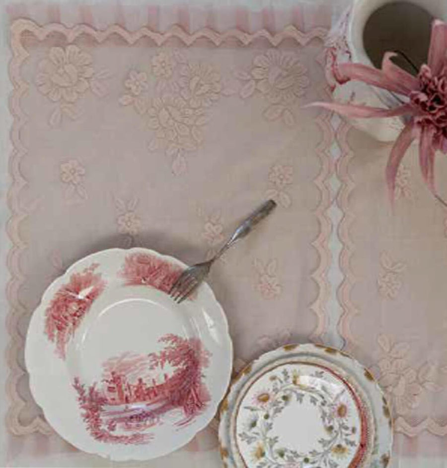 Set 2 tovagliette Andromeda - Tovaglietta in pizzo con rouche in tulle